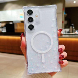 For Samsung Galaxy S24+ 5G Explosive Flash Gradient MagSafe TPU Phone Case(Cold Blue)