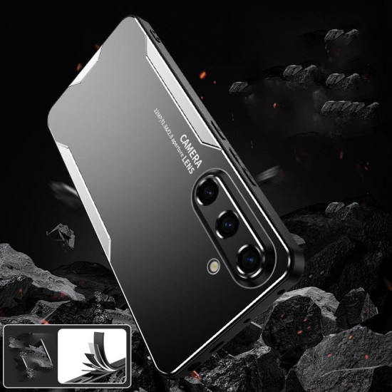 For Samsung Galaxy S24+ 5G Blade Series TPU Hybrid Metal Phone Case(Gold)