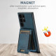 For Samsung Galaxy S24+ 5G Suteni H17 Oil Eax Leather MagSafe Detachable Wallet Phone Case(Blue)