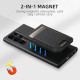 For Samsung Galaxy S24+ 5G Suteni H17 Litchi Texture Leather MagSafe Detachable Wallet Phone Case(Black)