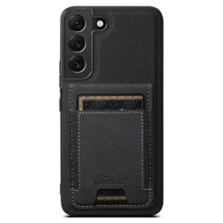 For Samsung Galaxy S23+ 5G Suteni H17 Litchi Texture Leather MagSafe Detachable Wallet Phone Case(Black)