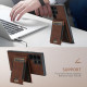 For  Samsung Galaxy S23 5G Suteni H17 Litchi Texture Leather MagSafe Detachable Wallet Phone Case(Brown)