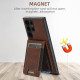For  Samsung Galaxy S23 5G Suteni H17 Litchi Texture Leather MagSafe Detachable Wallet Phone Case(Brown)
