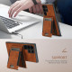 For  Samsung Galaxy S23 5G Suteni H17 Litchi Texture Leather MagSafe Detachable Wallet Phone Case(Khaki)