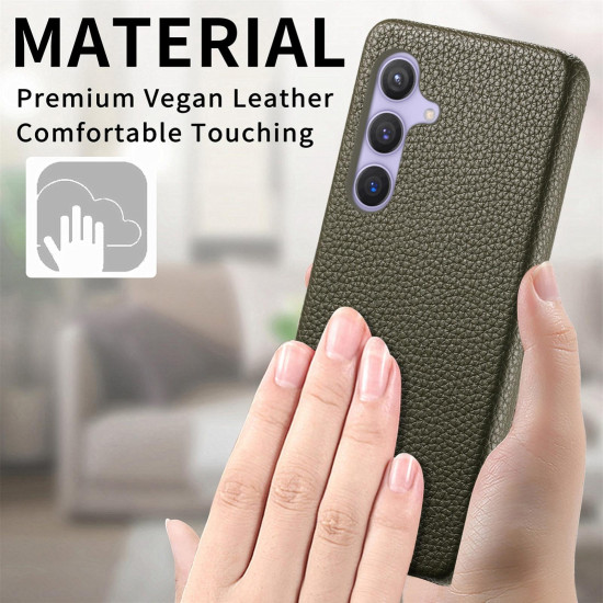 For Samsung Galaxy S24+ 5G Litchi Oil Edge Leather Back Phone Case(Green)
