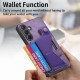 For Samsung Galaxy S24+ 5G II K-shaped Slide Holder Card Slot Phone Case(Purple)
