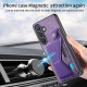 For Samsung Galaxy S24+ 5G II K-shaped Slide Holder Card Slot Phone Case(Purple)
