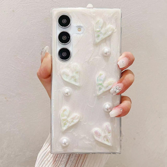 For Samsung Galaxy S24+ 5G Cream Gum Decoden TPU Phone Case(Love)