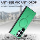 For Samsung Galaxy S24+ 5G Solid Color Retro Magsafe PU Back Cover Phone Case(Green)