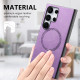 For Samsung Galaxy S23+ 5G Solid Color Retro Magsafe PU Back Cover Phone Case(Purple)