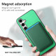 For Samsung Galaxy S24+ 5G Retro Magsafe Card Bag PU Back Cover Phone Case(Green)