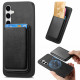For Samsung Galaxy S24+ 5G Retro Magsafe Card Bag PU Back Cover Phone Case(Black)