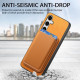 For Samsung Galaxy S24+ 5G Retro Magsafe Card Bag PU Back Cover Phone Case(Yellow)
