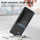 For Samsung Galaxy S24+ 5G Carbon Fiber Fold Stand Elastic Card Bag Phone Case(Black)