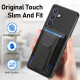 For Samsung Galaxy S24+ 5G Carbon Fiber Fold Stand Elastic Card Bag Phone Case(Black)