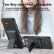 For Samsung Galaxy S24+ 5G Carbon Fiber Fold Stand Elastic Card Bag Phone Case(Black)