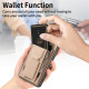 For Samsung Galaxy S24+ 5G Carbon Fiber Fold Stand Elastic Card Bag Phone Case(Khaki)