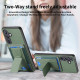 For Samsung Galaxy S24+ 5G Carbon Fiber Fold Stand Elastic Card Bag Phone Case(Green)