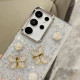 For Samsung Galaxy S23+ 5G Three-dimensional Butterfly Glitter TPU  Phone Case(Pink)