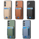 For Samsung Galaxy S24+ 5G Carbon Fiber Vertical Flip Wallet Stand Phone Case(Brown)