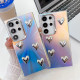 For Samsung Galaxy S24+ 5G Electroplating 5-Heart Laser Texture TPU Phone Case(CD Stripes)