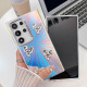 For Samsung Galaxy S24+ 5G Electroplating 4-Heart Laser Texture TPU Phone Case(Plaid)