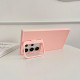 For Samsung Galaxy S24+ 5G Lens Frame Holder Shockproof Phone Case(Pink)