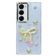 For Samsung Galaxy S23+ 5G Three-dimensional Bow Pearl Love Flower TPU  Phone Case(Pearl Bow)