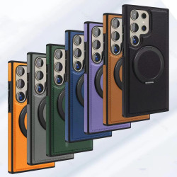 For Samsung Galaxy S24+ 5G Yashi 360 Degree Rotating MagSafe Bracket Phone Case(Orange)