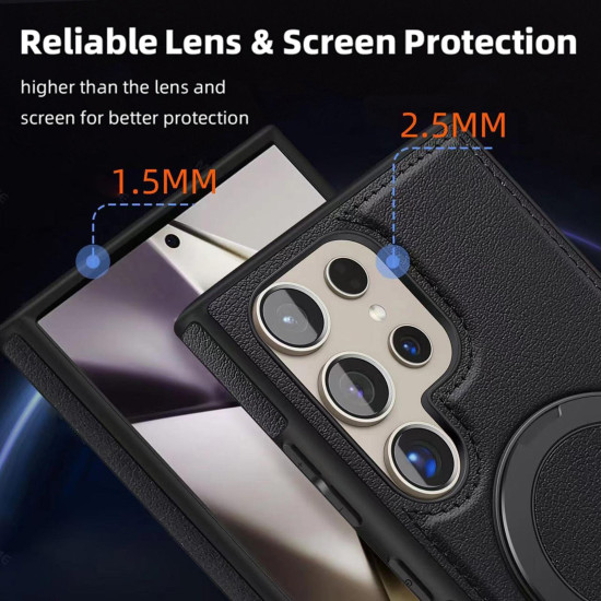 For Samsung Galaxy S24+ 5G Yashi 360 Degree Rotating MagSafe Bracket Phone Case(Gray)