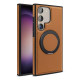 For Samsung Galaxy S23+ 5G Yashi 360 Degree Rotating MagSafe Bracket Phone Case(Brown)