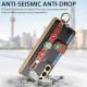 For Samsung Galaxy S23+ 5G Stereoscopic Flowers Wristband Card Bag Phone Case(Black)