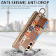 For Samsung Galaxy S23+ 5G Stereoscopic Flowers Wristband Card Bag Phone Case(Brown)