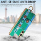 For Samsung Galaxy S23+ 5G Stereoscopic Flowers Wristband Card Bag Phone Case(Green)