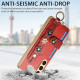 For Samsung Galaxy S23+ 5G Stereoscopic Flowers Wristband Card Bag Phone Case(Red)