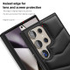 For Samsung Galaxy S24+ 5G Down Jacket Card Bag Holder MagSafe Phone Case(Black)