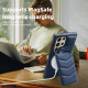 For Samsung Galaxy S24+ 5G Down Jacket Card Bag Holder MagSafe Phone Case(Royal Blue)