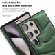 For Samsung Galaxy S24+ 5G Down Jacket Card Bag Holder MagSafe Phone Case(Dark Green)
