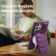 For Samsung Galaxy S24+ 5G Down Jacket Card Bag Holder MagSafe Phone Case(Purple)