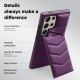 For Samsung Galaxy S24+ 5G Down Jacket Card Bag Holder MagSafe Phone Case(Purple)