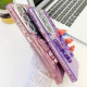 For Samsung Galaxy S24+ 5G Plating Glitter Texture Butterfly Holder TPU Phone Case with Lens Film(White Water Ripples)