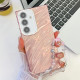 For Samsung Galaxy S24+ 5G Plating Glitter Texture Chain Wristband TPU Phone Case with Lens Film(Pink Water Ripples)