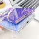 For Samsung Galaxy S24+ 5G Plating Glitter Texture Chain Wristband TPU Phone Case with Lens Film(Purple Tinfoil Texture)