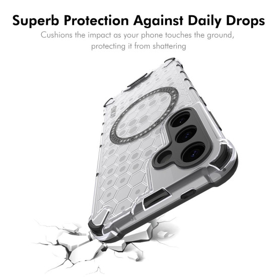 For Samsung Galaxy S24+ 5G ENKAY Hat-Prince Honeycomb MagSafe Shockproof Phone Case with 0.18mm Film(Red)