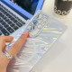 For Samsung Galaxy S24+ 5G Plating Texture Wristband MagSafe TPU Phone Case with Glitter Lens Film(White Shell Pattern)
