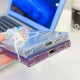 For Samsung Galaxy S24+ 5G Plating Texture Wristband MagSafe TPU Phone Case with Glitter Lens Film(Purple Feather Yarn)