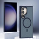 For Samsung Galaxy S23+ 5G Transparent TPU Hybrid PC Magsafe Phone Case(Blue)