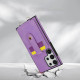 For Samsung Galaxy S24+ 5G Skin Card Bag Crossbody Lanyard Phone Case(Purple)