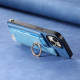 For Samsung Galaxy S24+ 5G Retro Cross Leather Ring Horizontal Insert Card Bag MagSafe Phone Case(Blue)