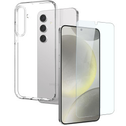 For Samsung Galaxy S24+ 5G NORTHJO TPU Case with Screen Film  Support Fingerprint Unlock(Transparent)
